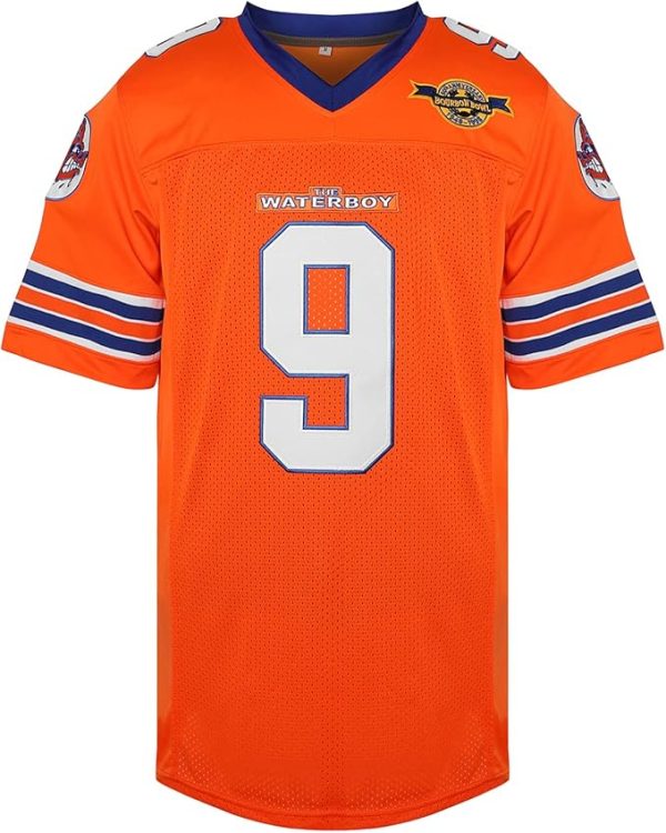 Phoneutrix Bobby Boucher #9 The Waterboy Adam Sandler Movie Mud Dogs Bourbon Bowl Football Jersey